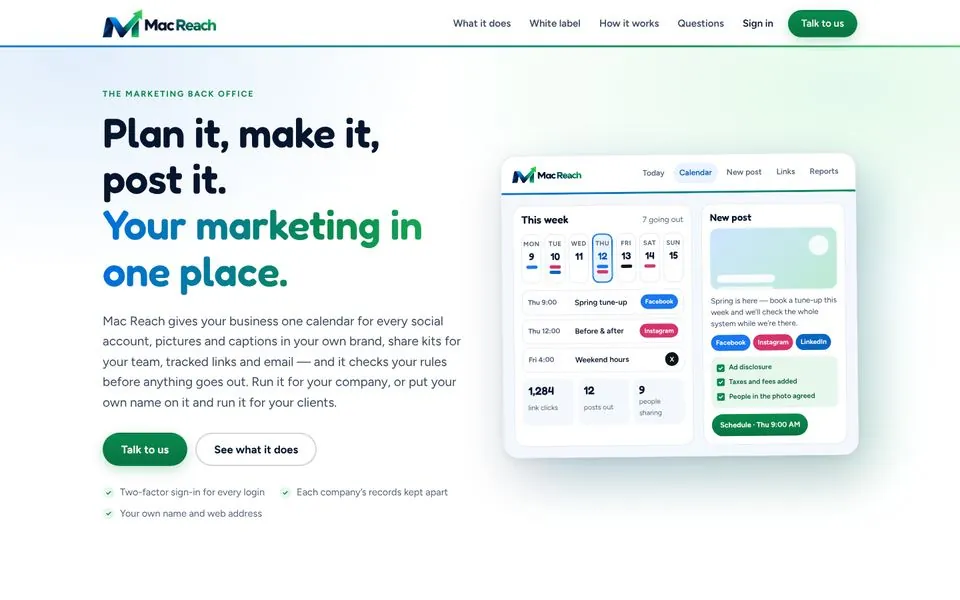 Mac Reach website