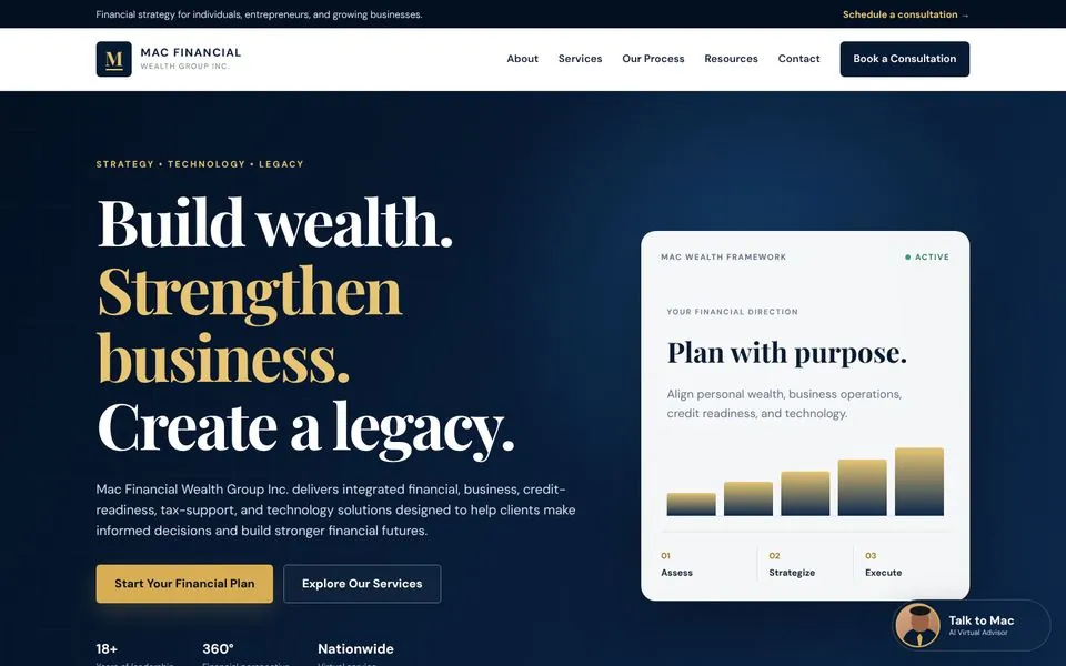 Mac Wealth Group website
